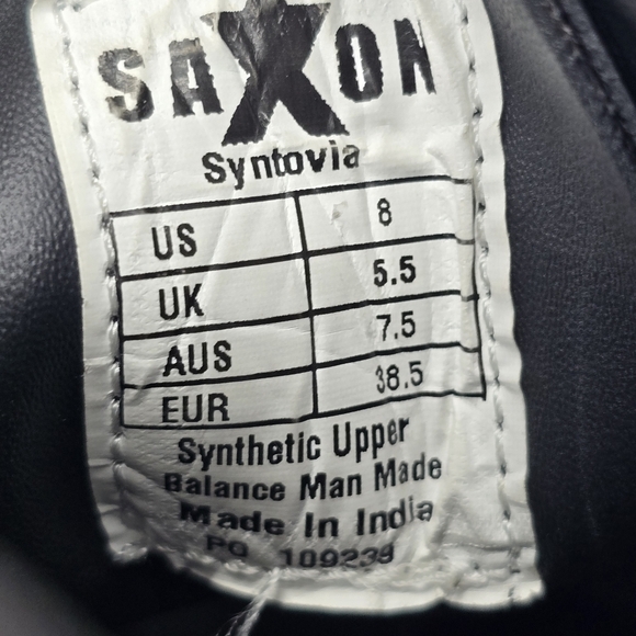 Saxon By Syntovia Shoe Women 8 Ladies Lace Up Paddock Boots Black - Picture 7 of 8